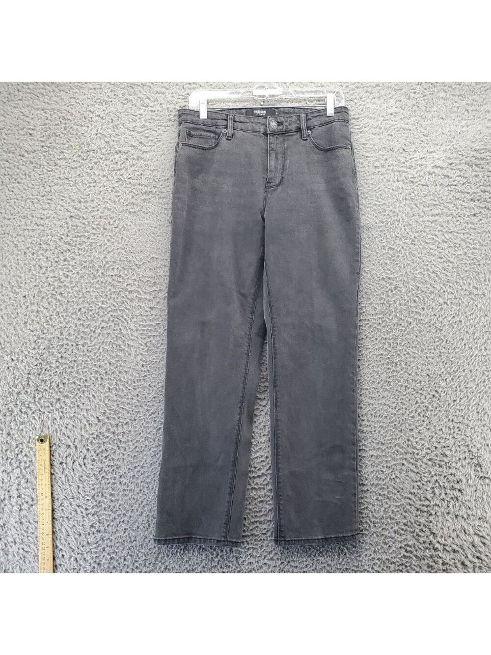 Hudson Jeans Womens Size 8 Gray Straight Leg Denim Cotton Blend Stretch